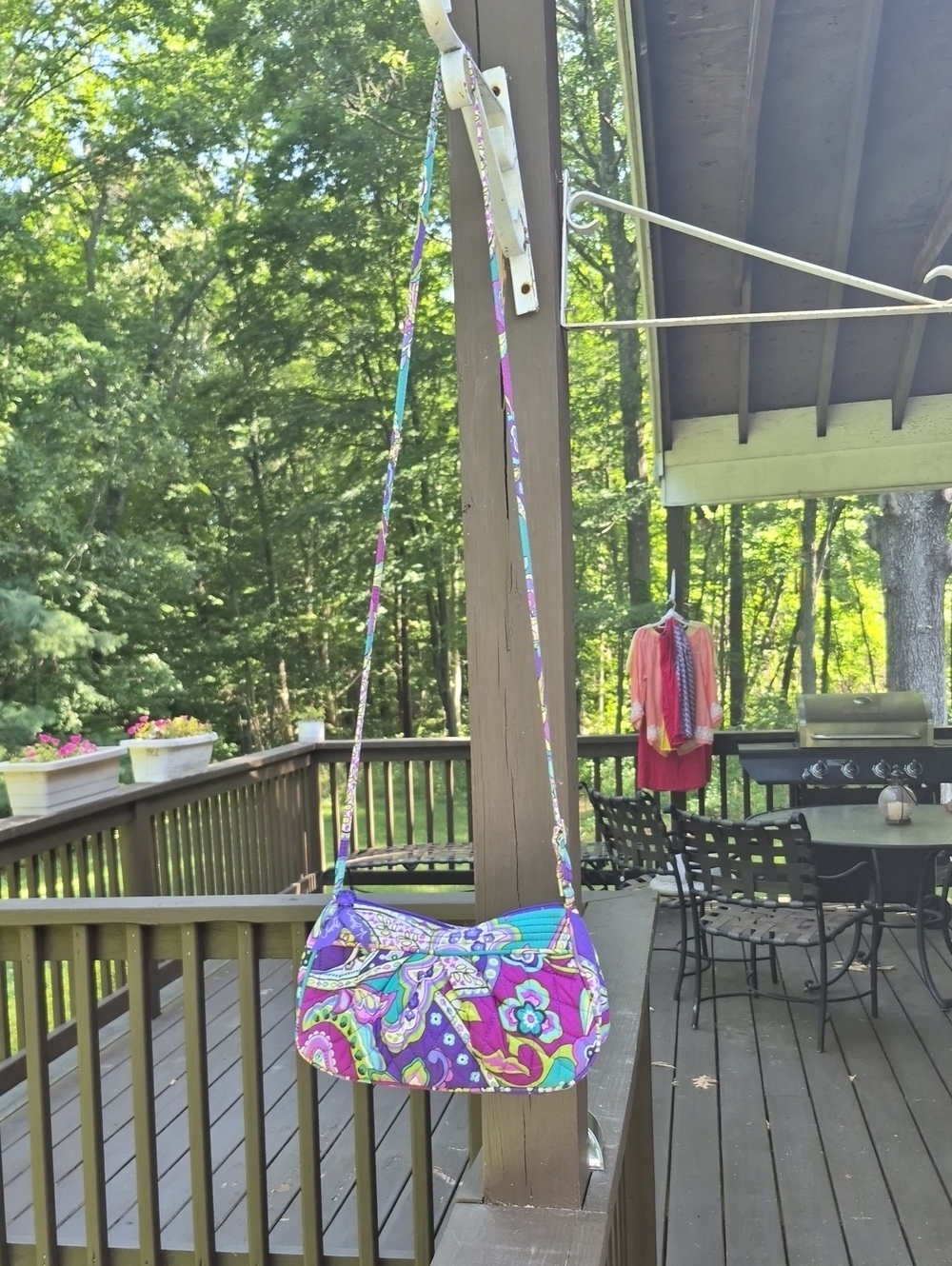Vera Bradley Heather Frannie Crossbody Bag Purse Retired 2013 Paisley - Picture 9 of 12